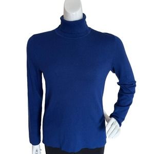 CHICOS Blue Turtleneck Long Sleeve sweater Size 1(8-10)